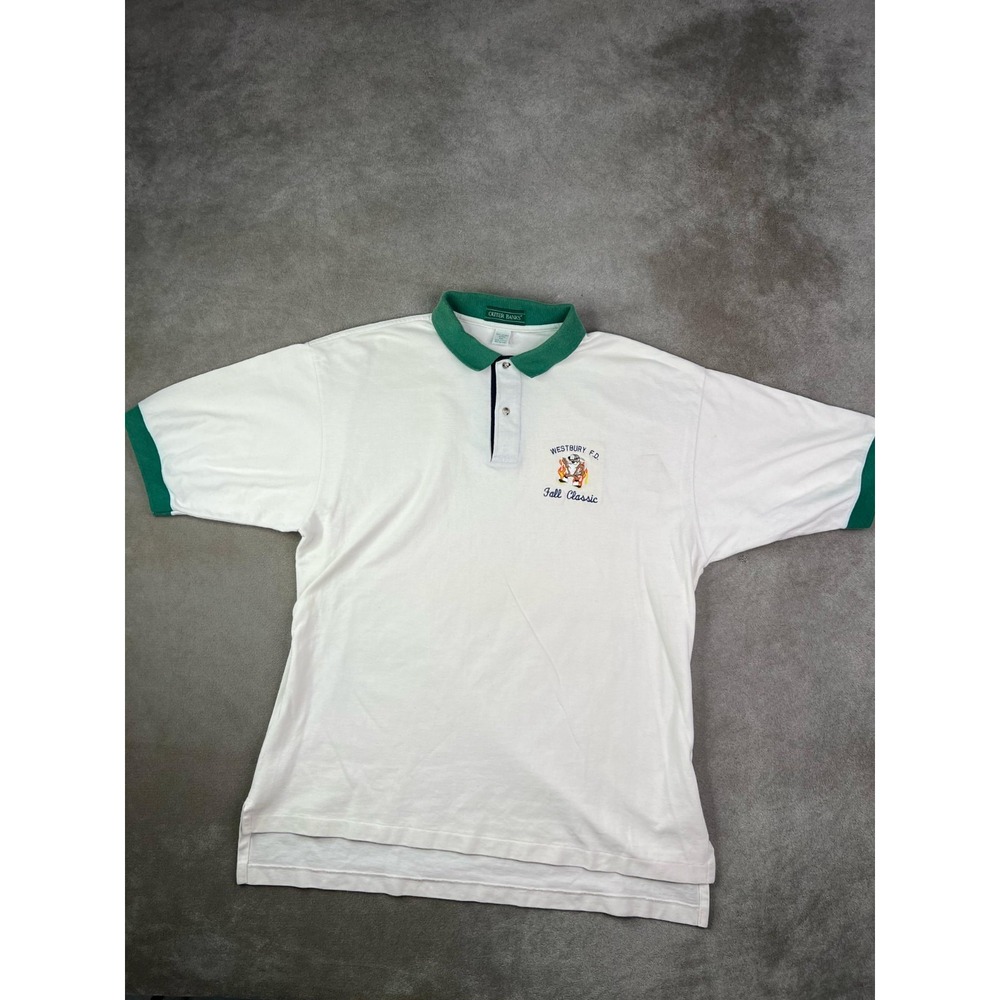 VTG Outer Banks Polo Mens 2XL White Westbury F.D. Fall Classic Hi-Low Golf Shirt